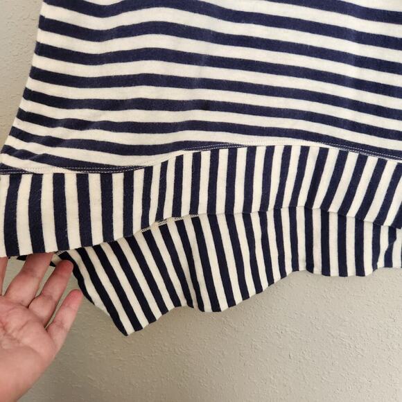 CAbi Bengal Navy & White Striped Tee Size Small Style #256 - Picture 6 of 12